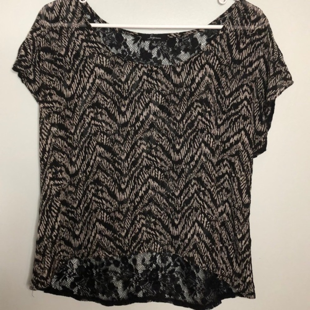 Sheer Cropped lace Soprano top Small